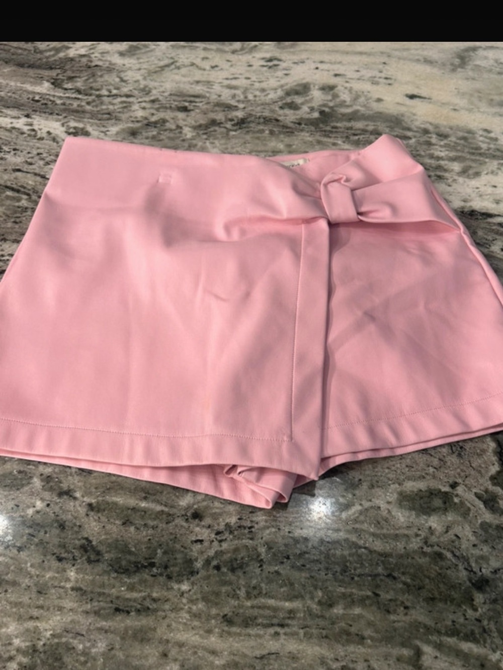 Francesca's Collections Pink High-Rise Skort with Bow